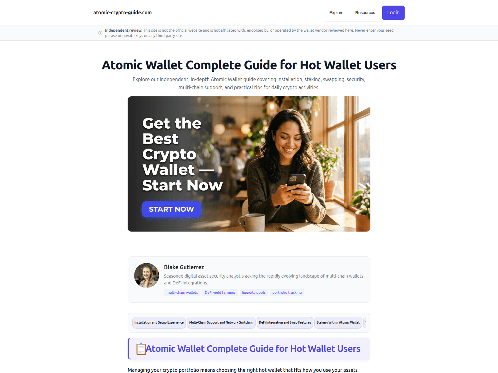 Screenshot of atomic-crypto-guide.com