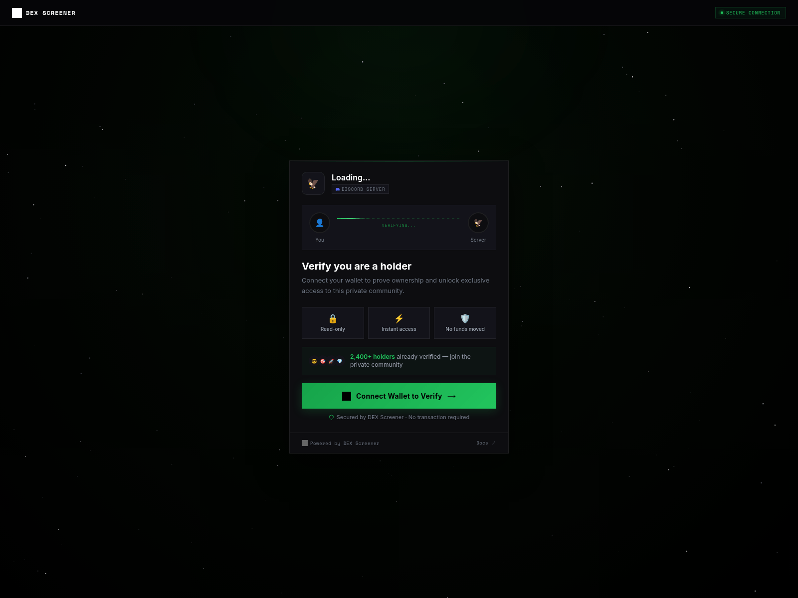 Screenshot of dexholdergate.app