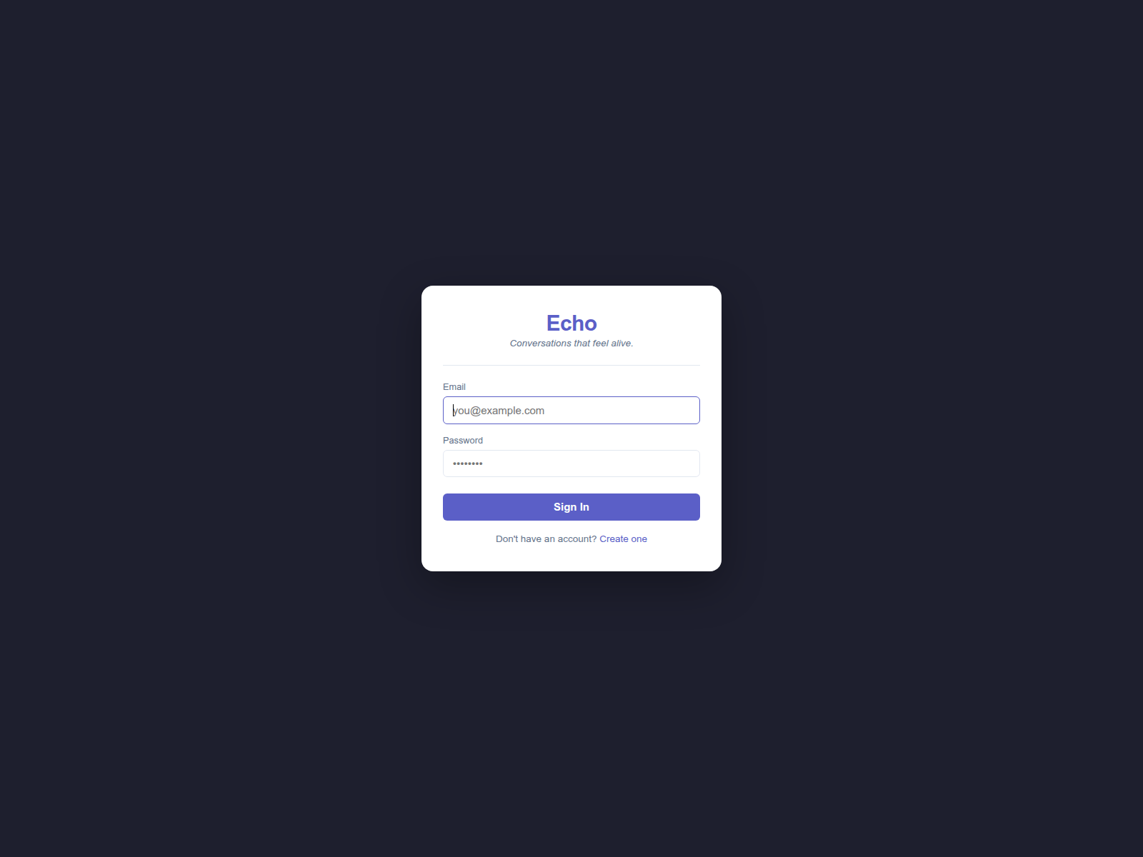 Screenshot of echo-messenger-app.netlify.app