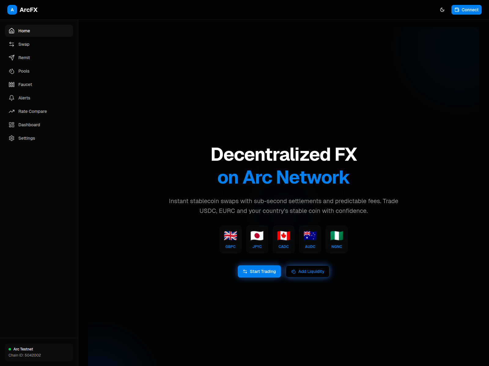 Screenshot of arcfxx.vercel.app