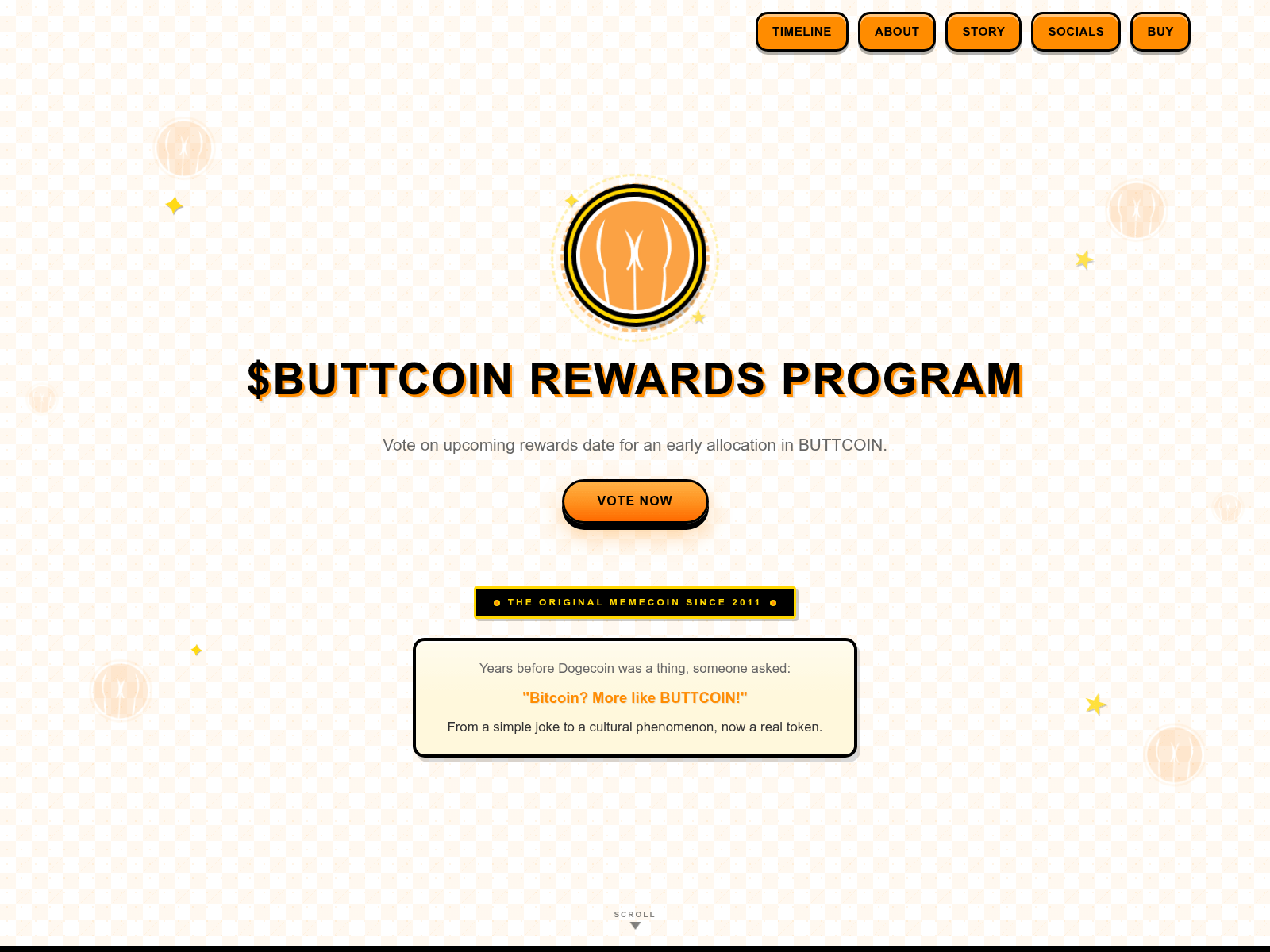 Screenshot of vote-buttcoinmoney.space