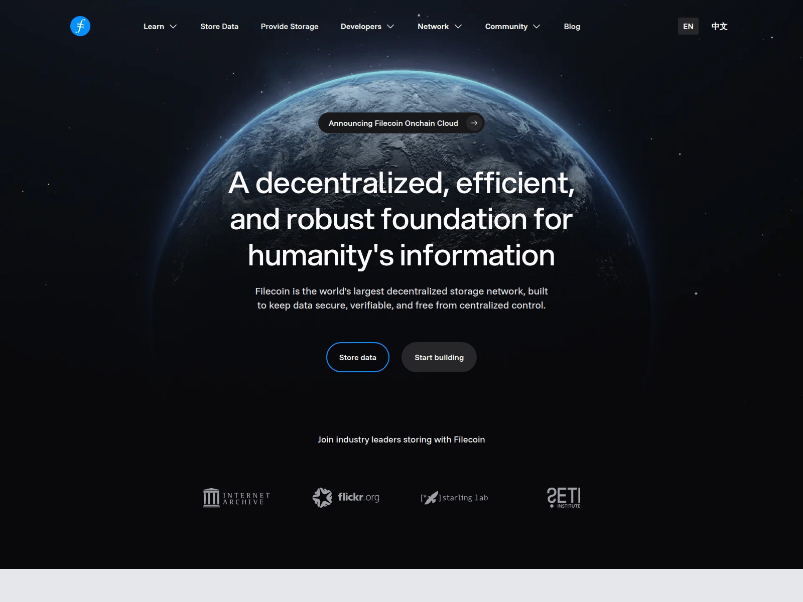 Screenshot of filecoin-site.vercel.app