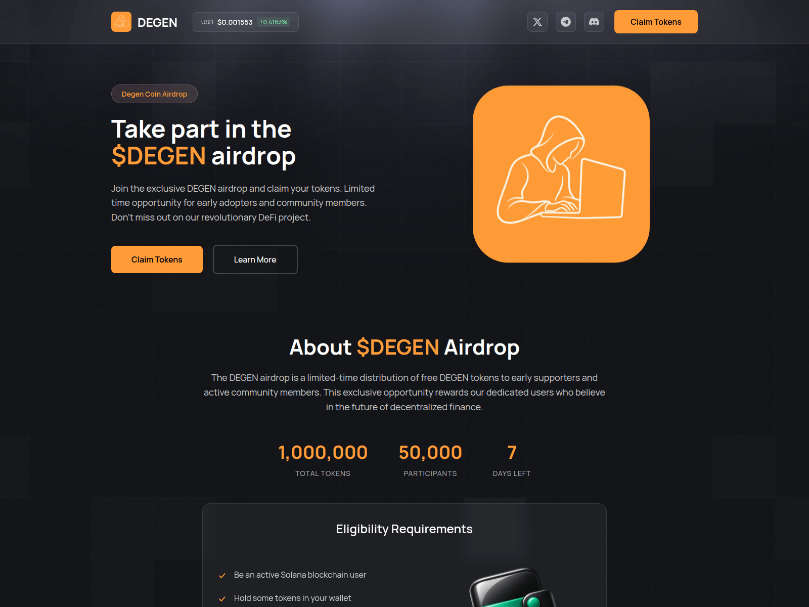 Screenshot of event-degencoin.fun