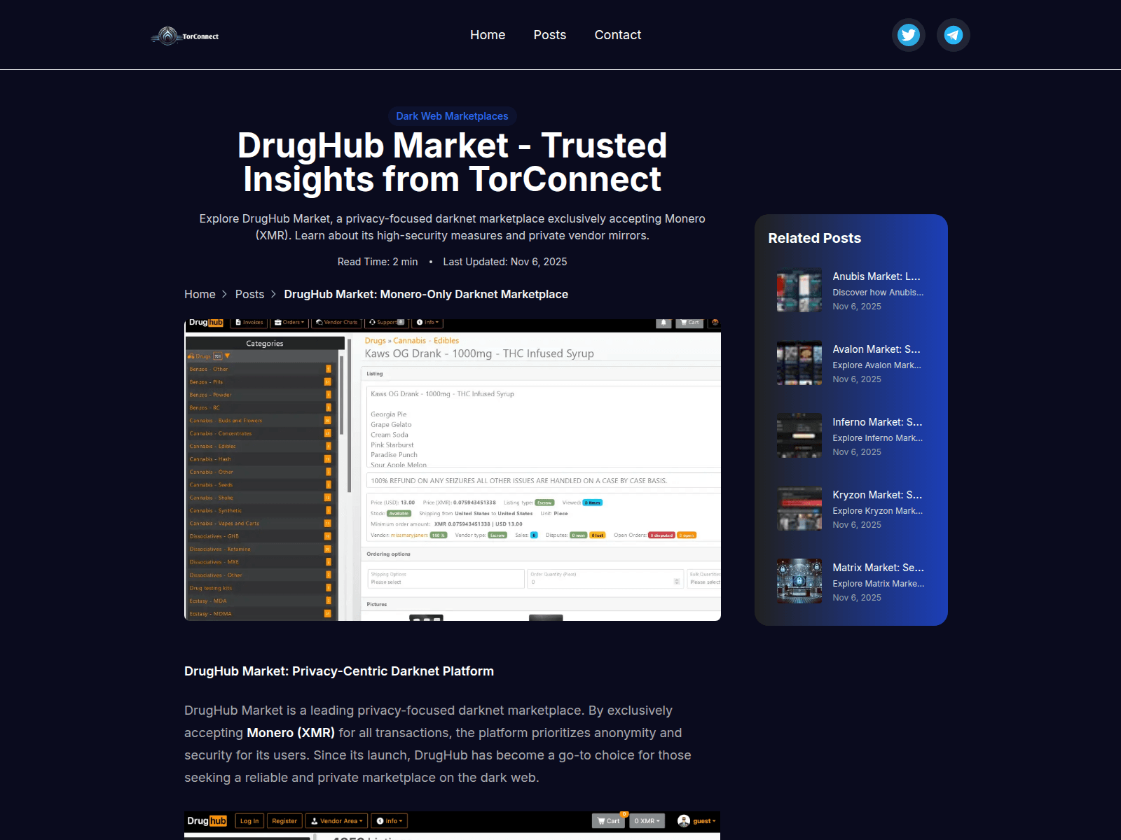 Screenshot of torconnect.io