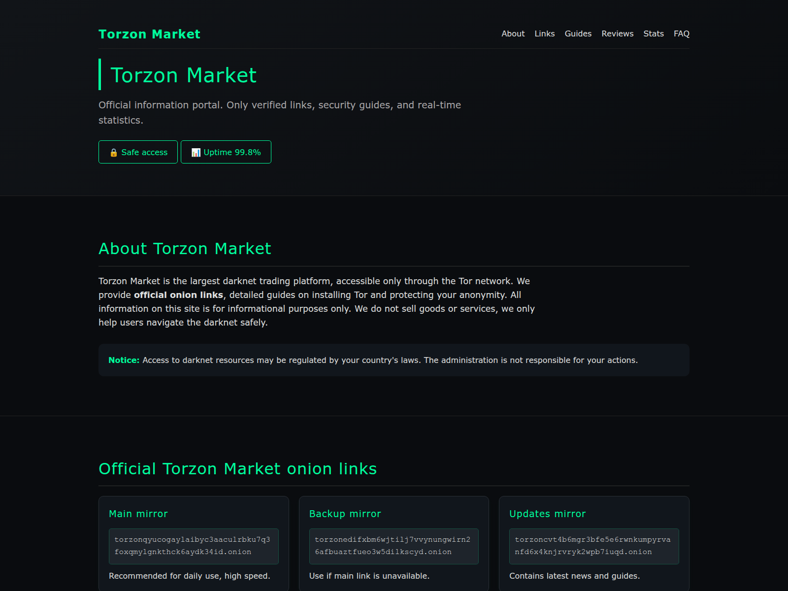 Screenshot of torzon-store.org