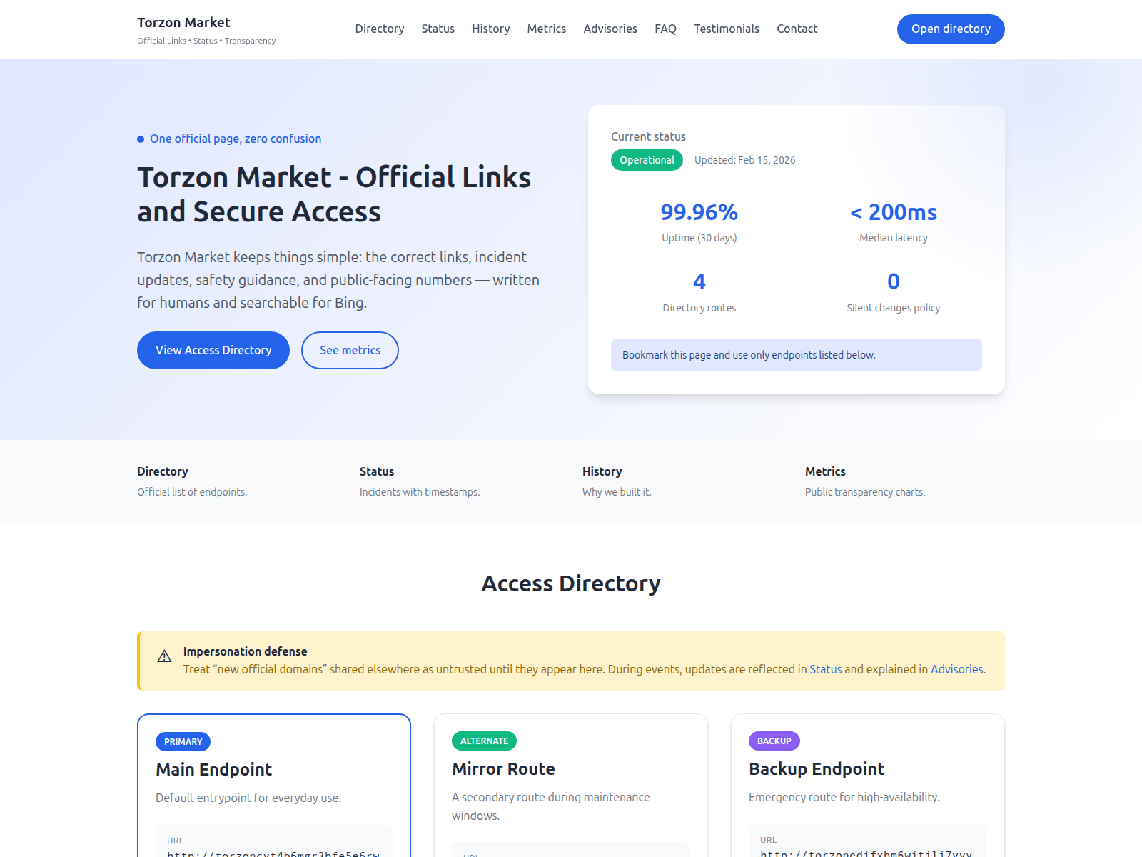 Screenshot of torzon-link.store