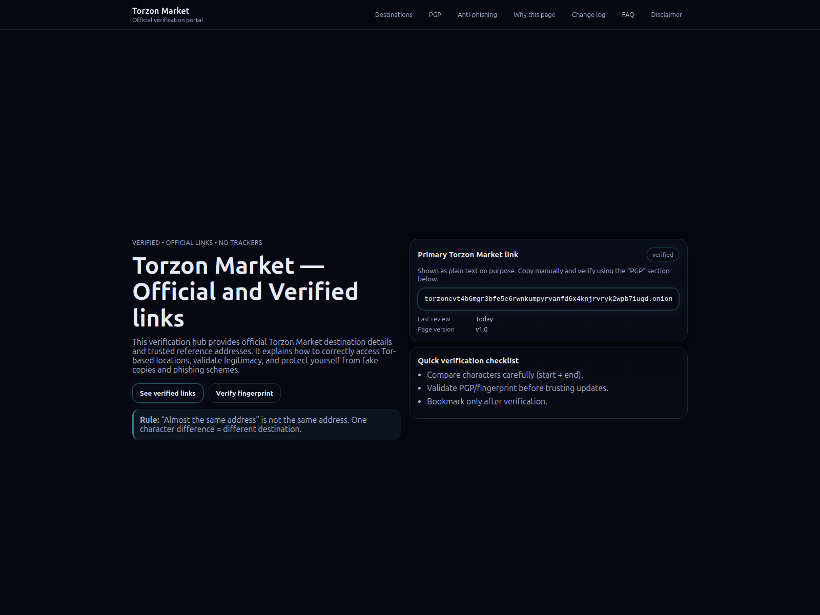 Screenshot of official.torzonmarket-link.live