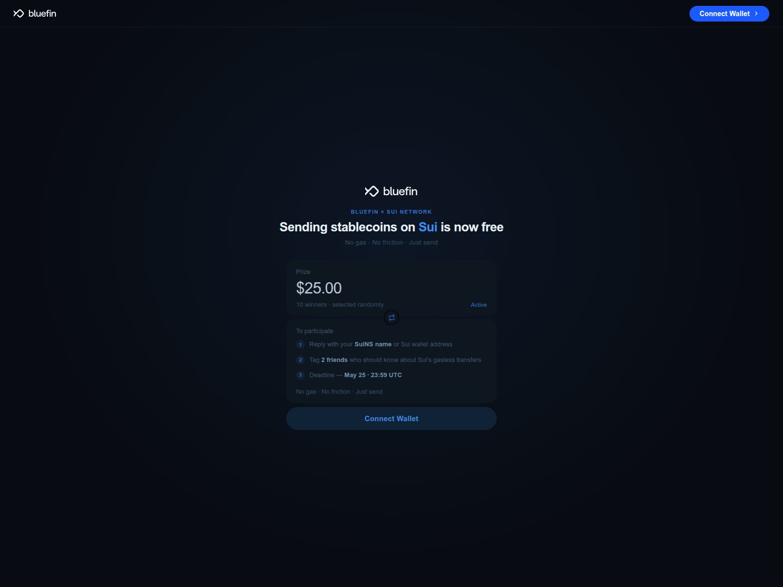 Screenshot of bluefln.app