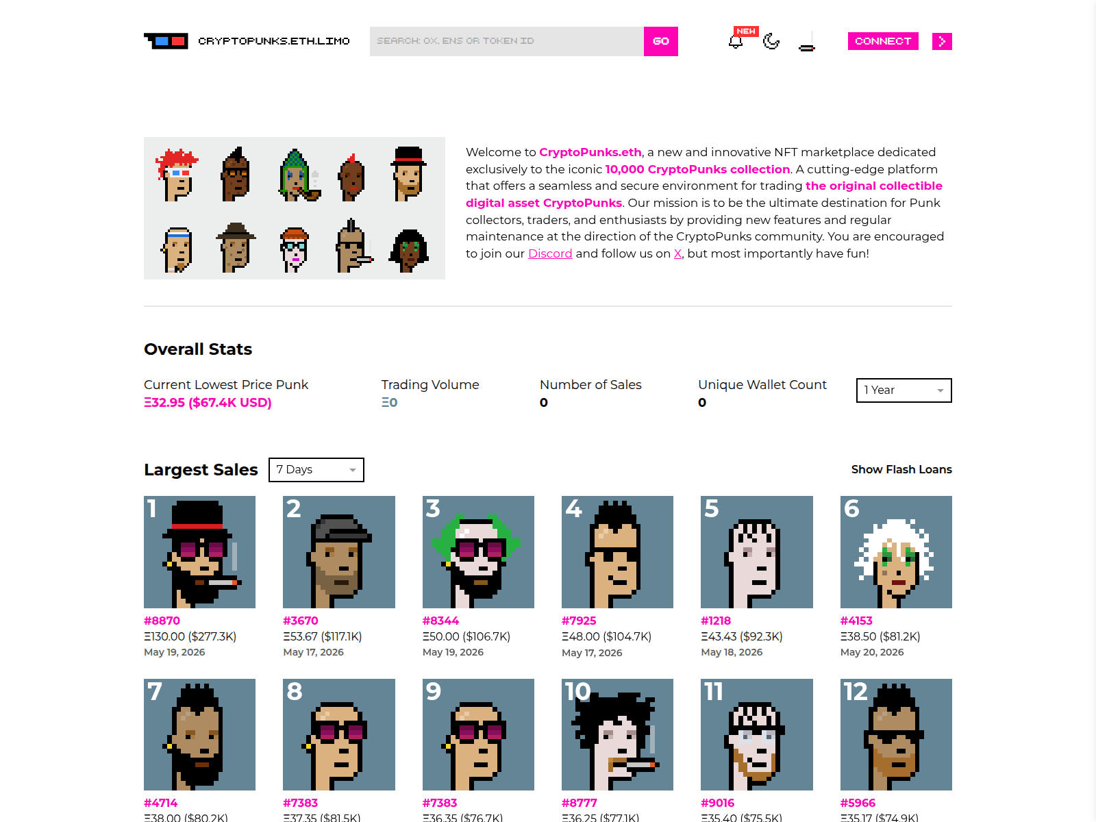 Screenshot of cryptopunksv2-preview.nfthost.org