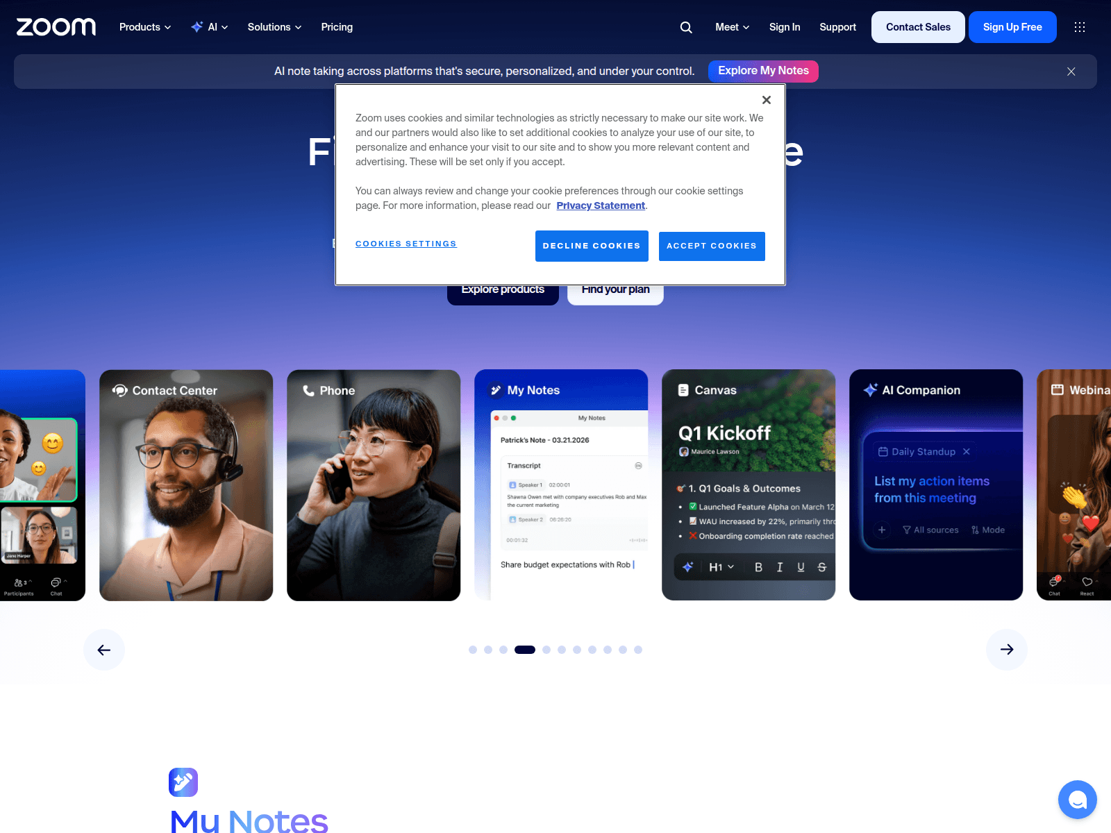 Screenshot of zoom.ceo