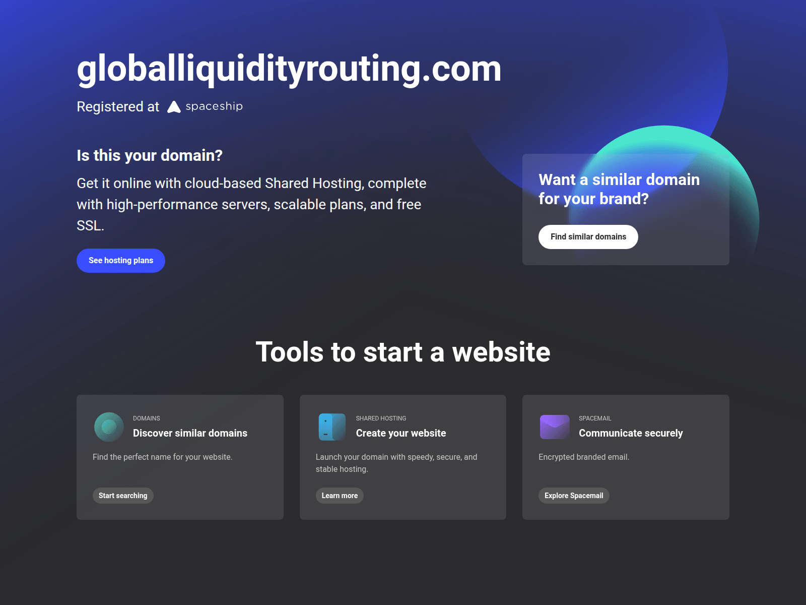 Screenshot of globalliquidityrouting.com