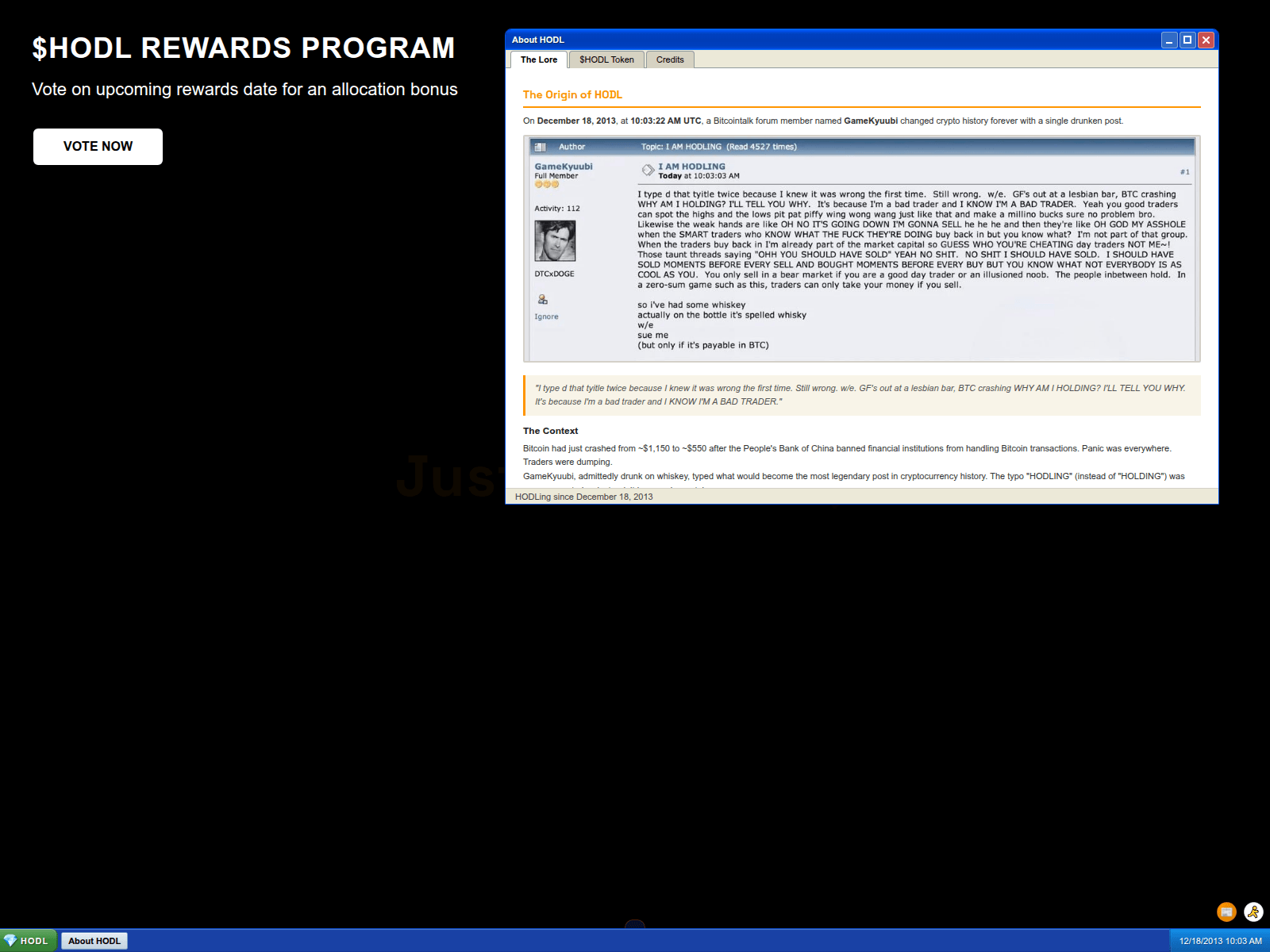Screenshot of vote-hodl2103.club