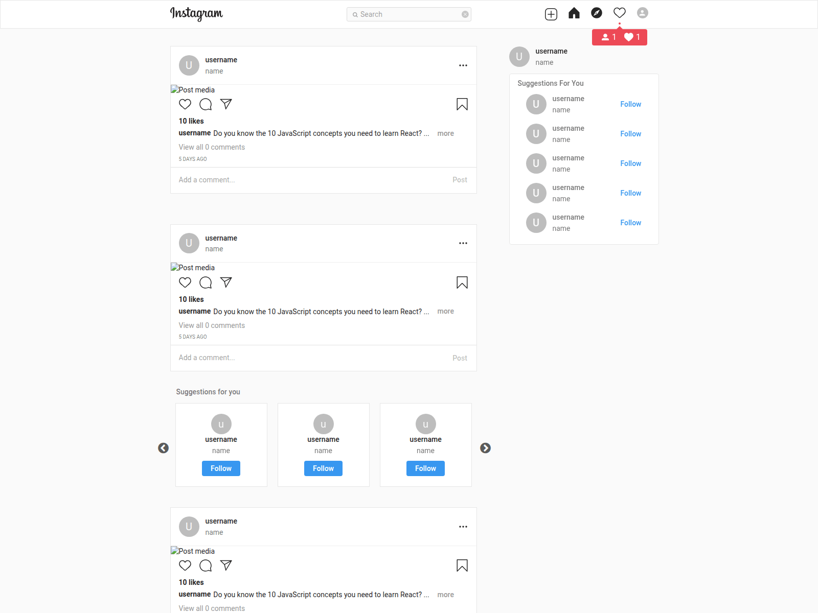 Screenshot of instagram-clone-app.vercel.app