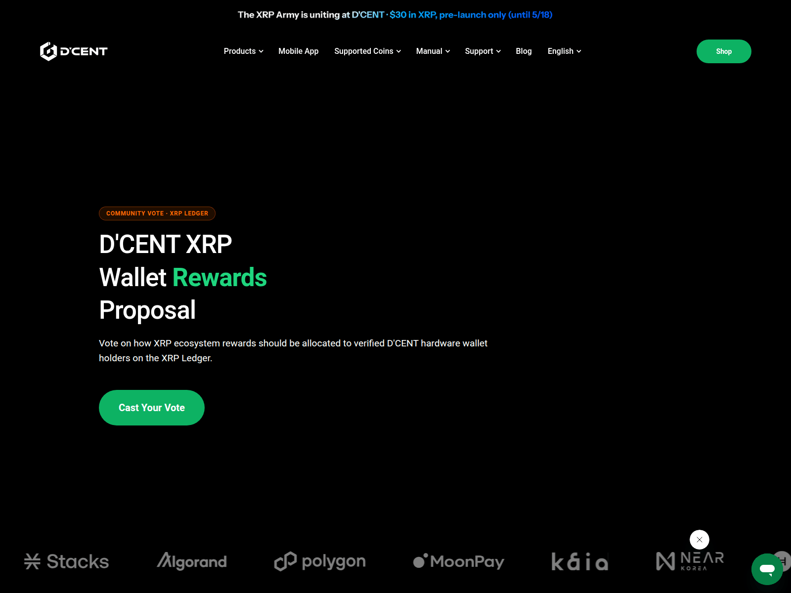 Screenshot of interest-dcentwallet.xyz