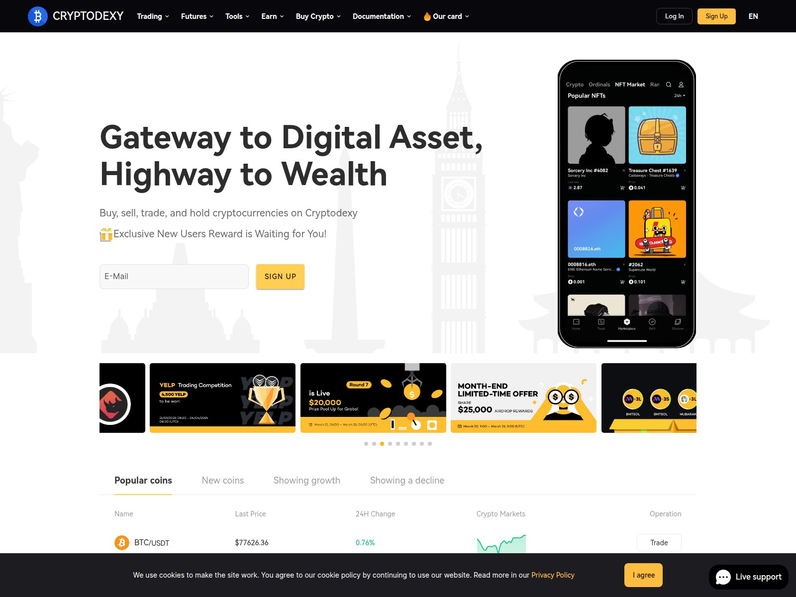 Screenshot of cryptodexy.com