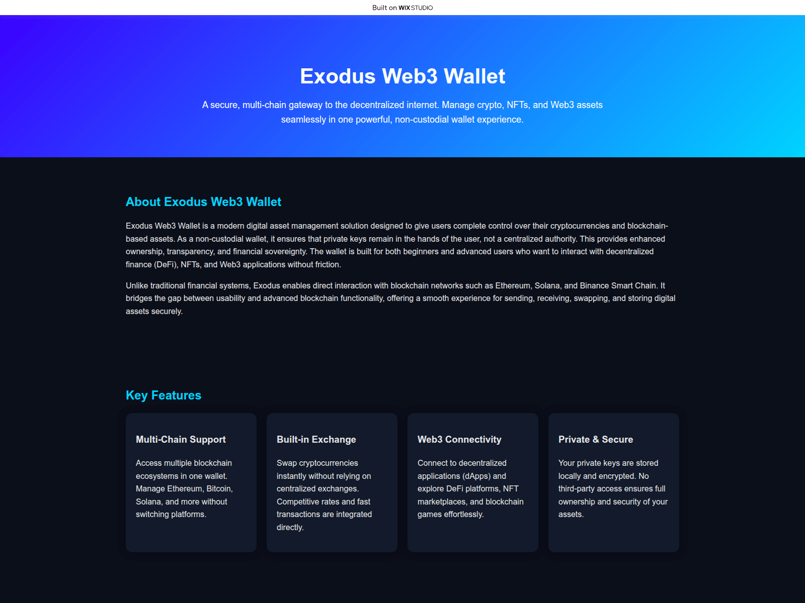 Screenshot of en-apps-exedusweb.wixstudio.com