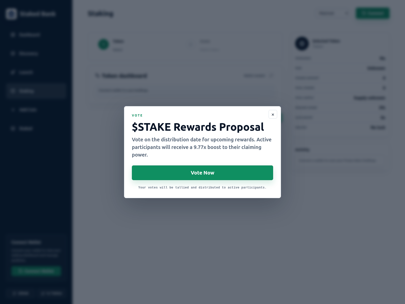 Screenshot of stakedfund.xyz