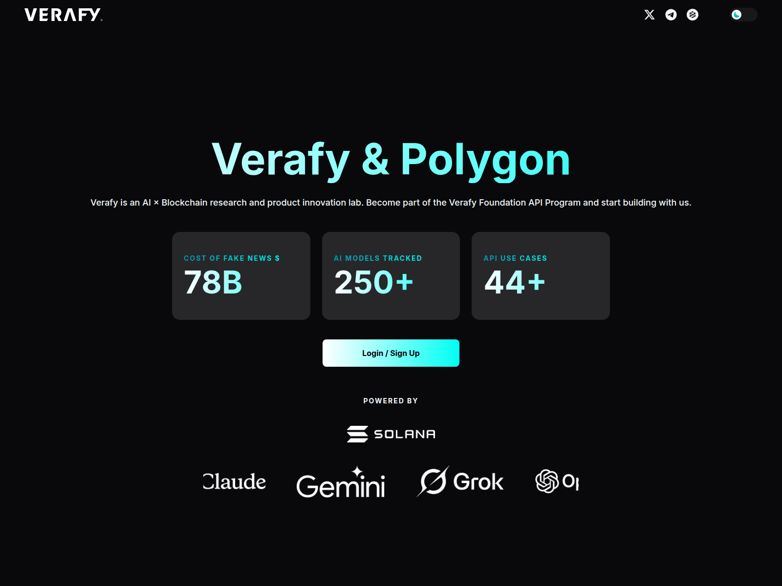 Screenshot of verafy.us