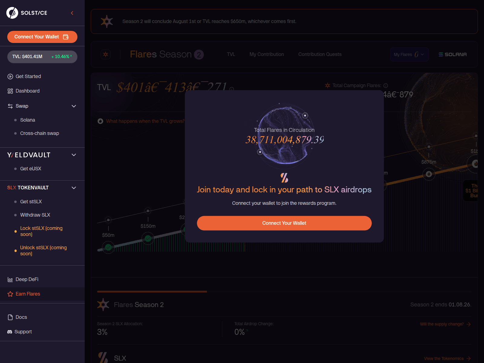 Screenshot of live-solstice.xyz