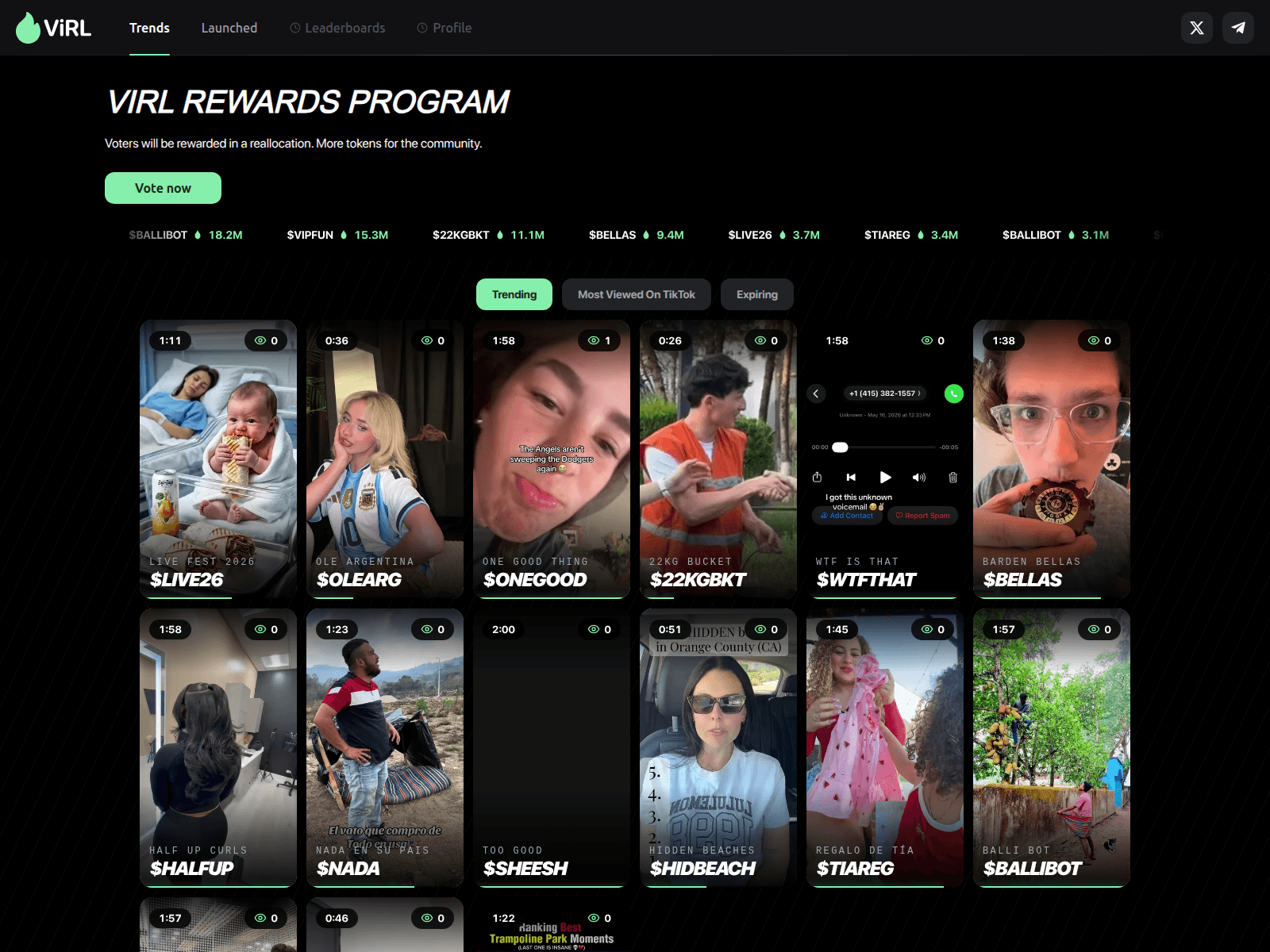 Screenshot of vote-virls.xyz