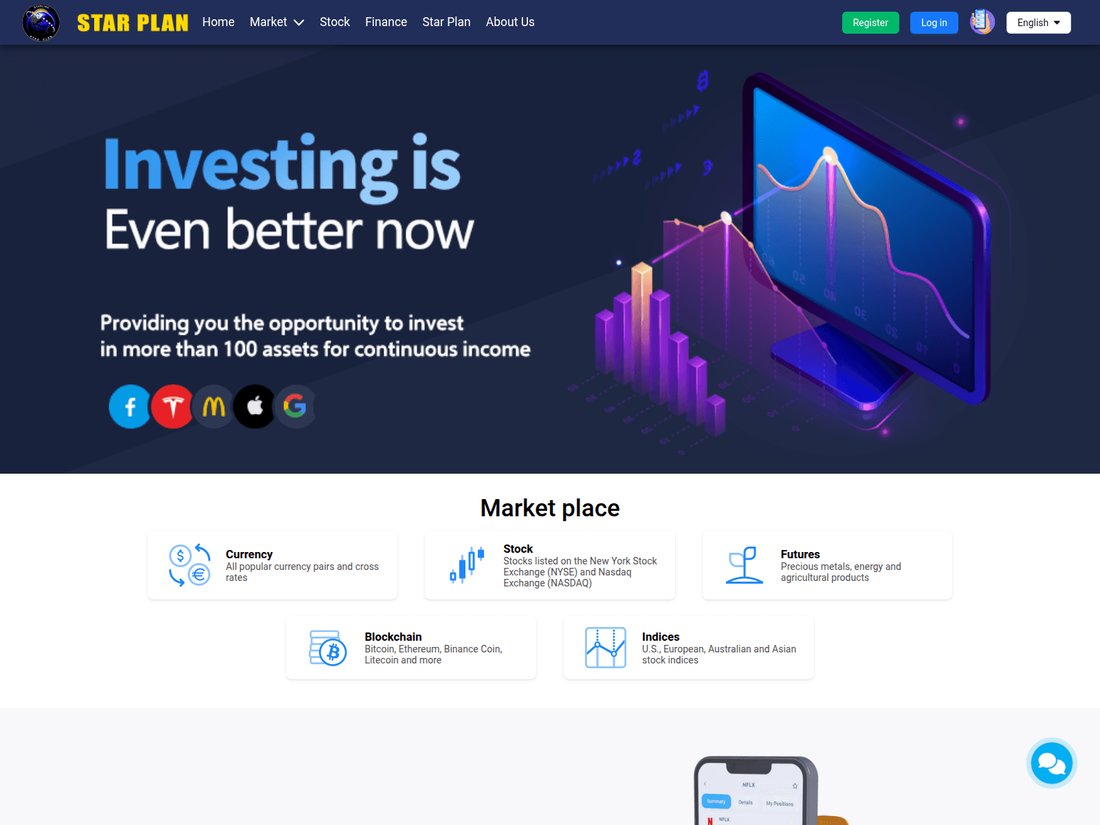 Screenshot of starplantrade.com