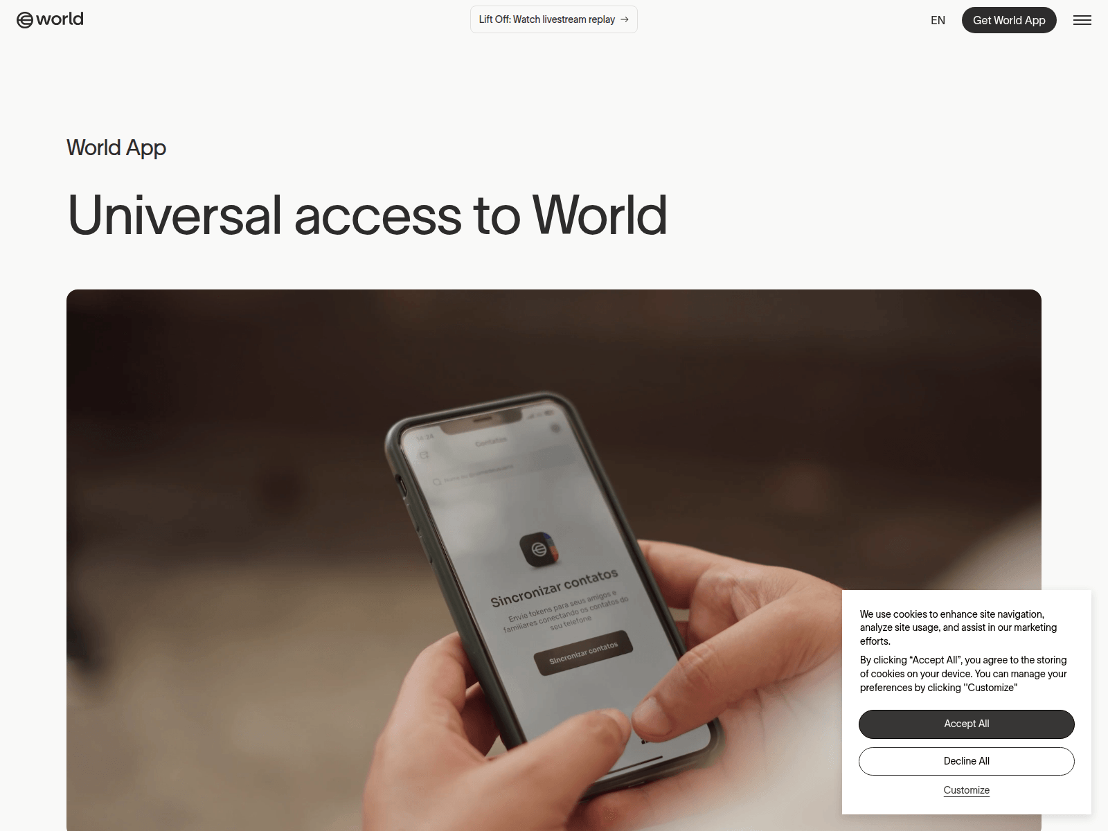 Screenshot of worid.app