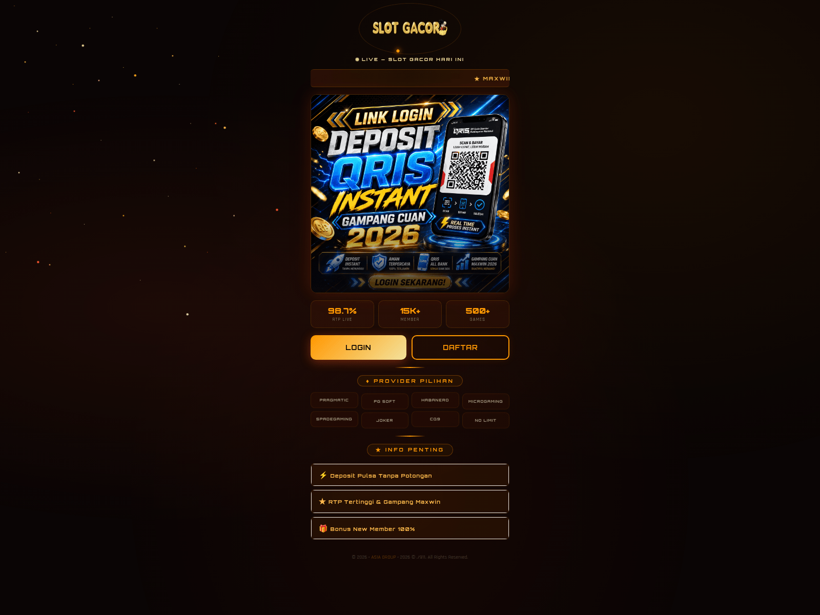 Screenshot of mampukah.petarung-supernova.com