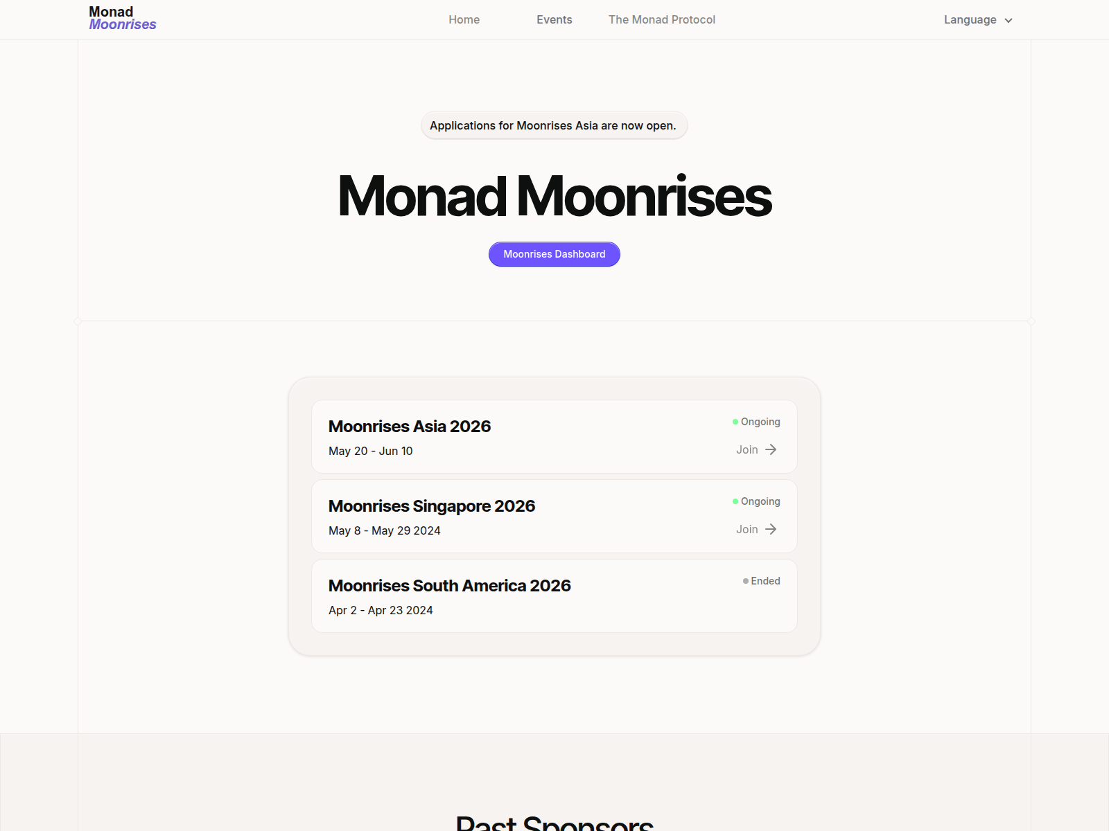 Screenshot of monad.moonrises.xyz