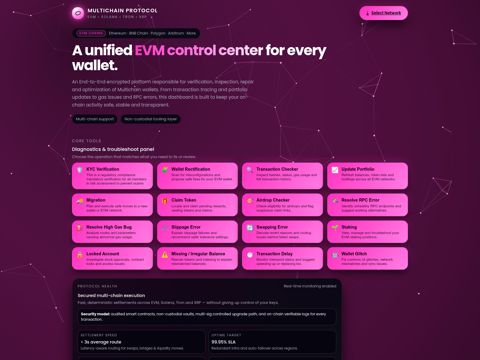 Screenshot of main.multi-dappschain.xyz