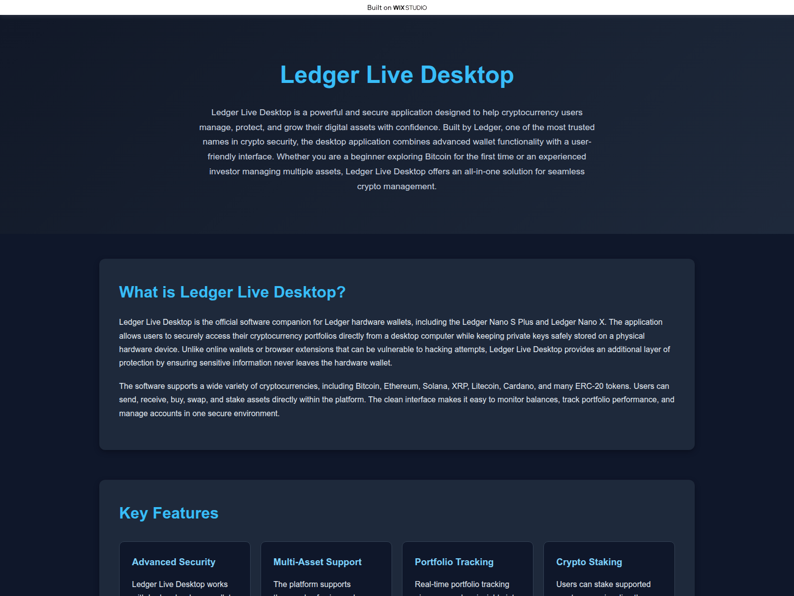 Screenshot of apps-livedesktop.wixstudio.com