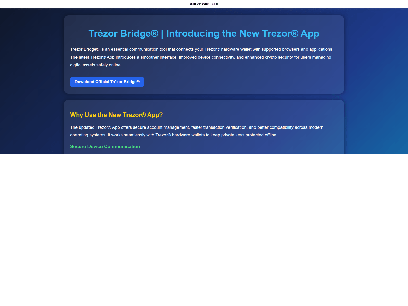 Screenshot of bridgepp-trez.wixstudio.com