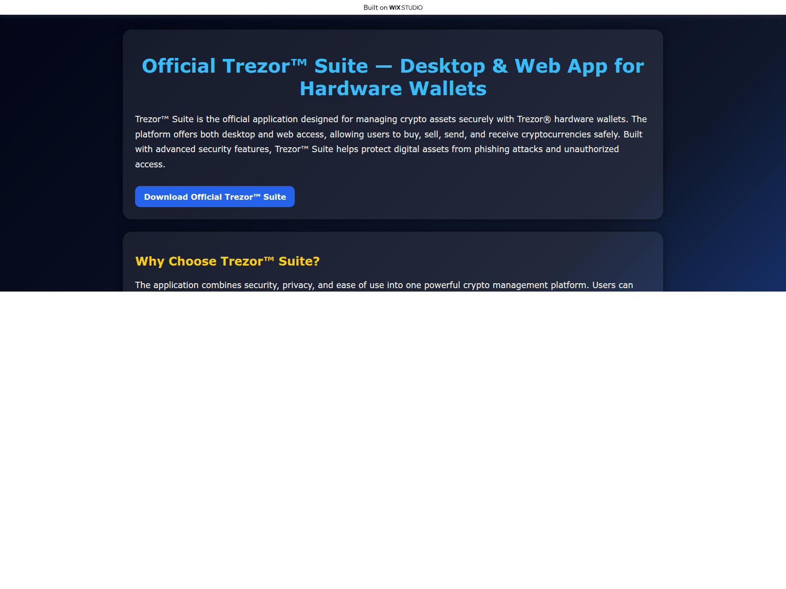 Screenshot of appstart-trzore.wixstudio.com