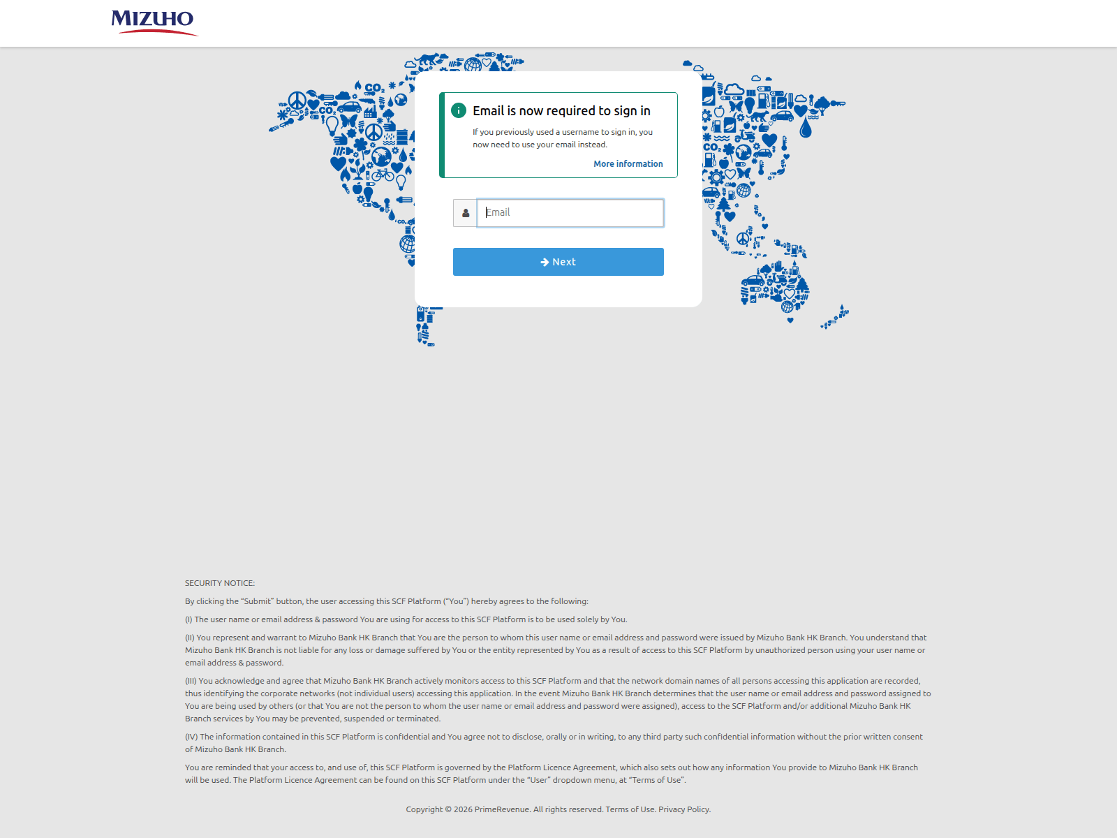 Screenshot of hklogin.mizuhoscfglobal.com