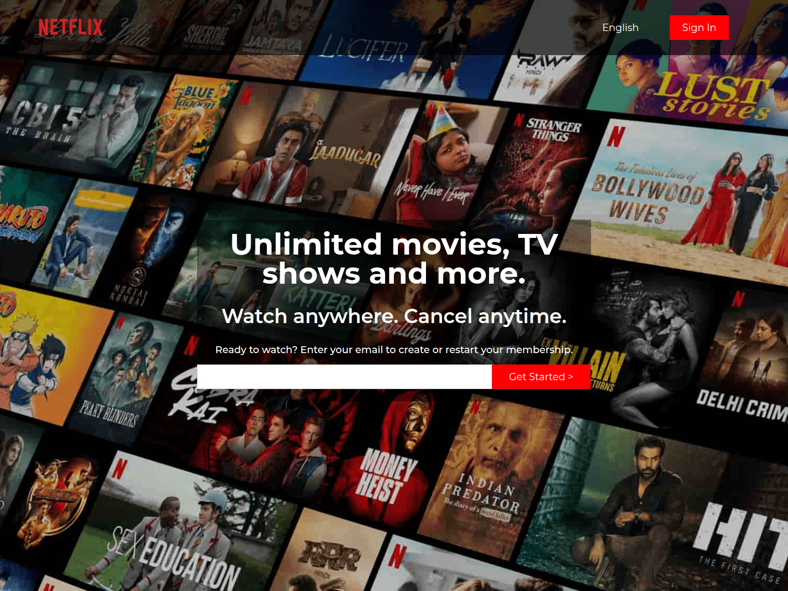 Screenshot of netflixpage.webflow.io
