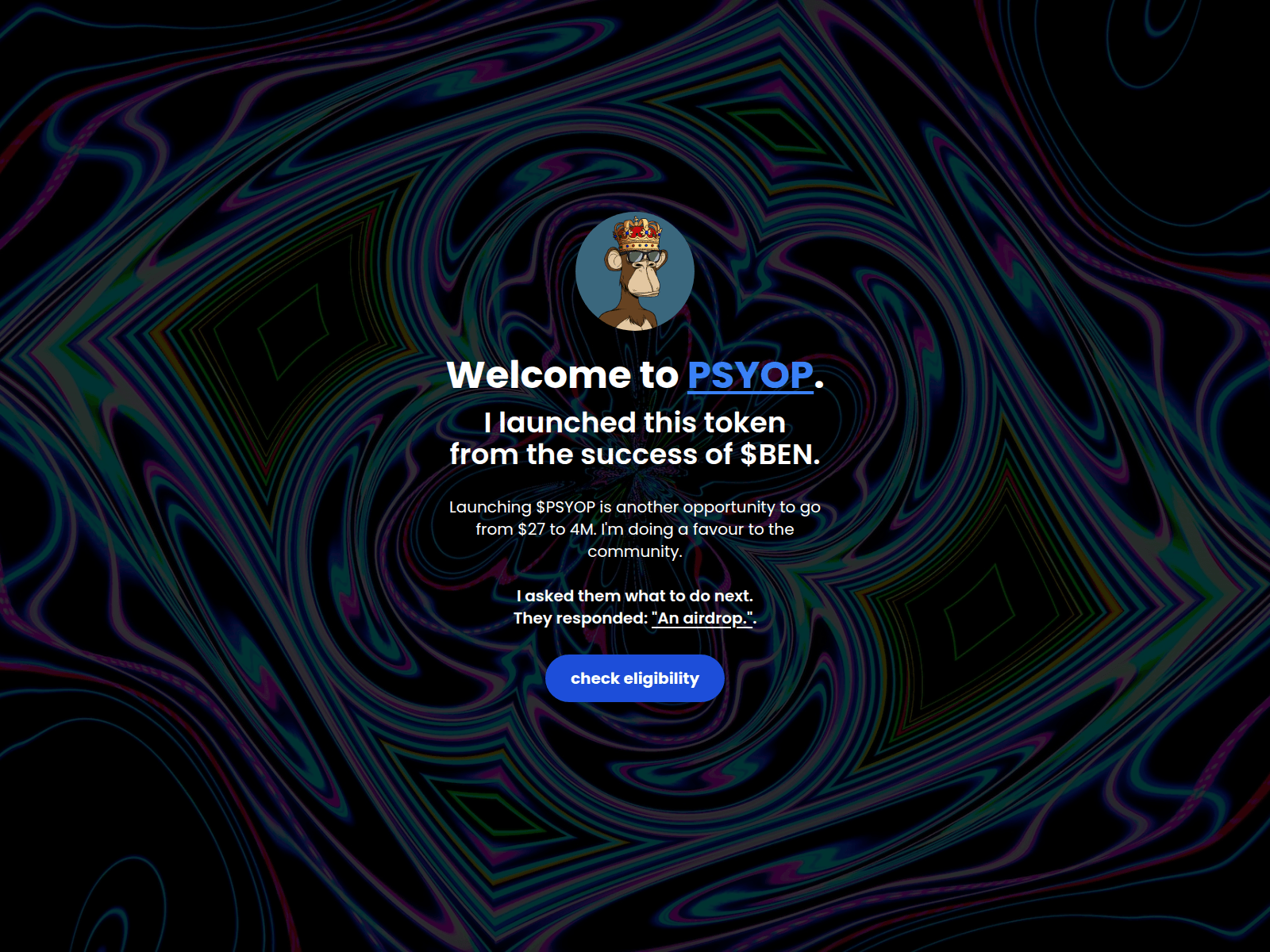 Screenshot of psyop.netlify.app