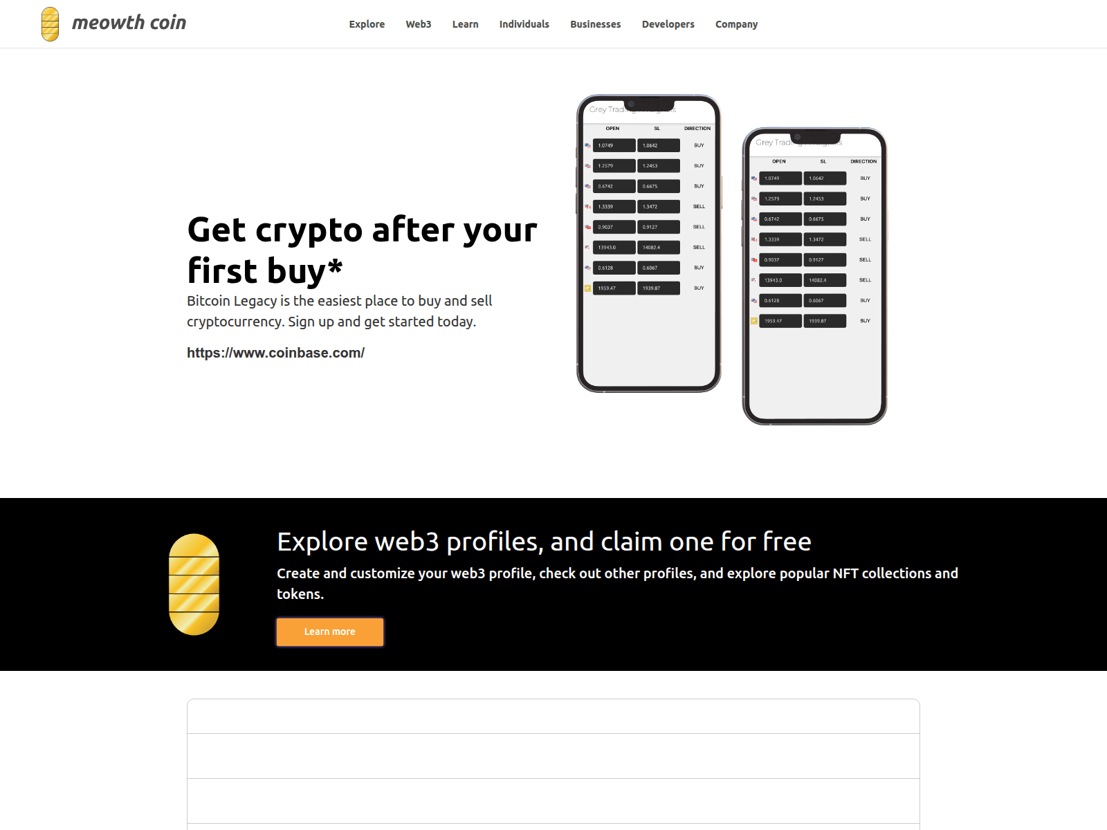 Screenshot of meowthcoin.webflow.io