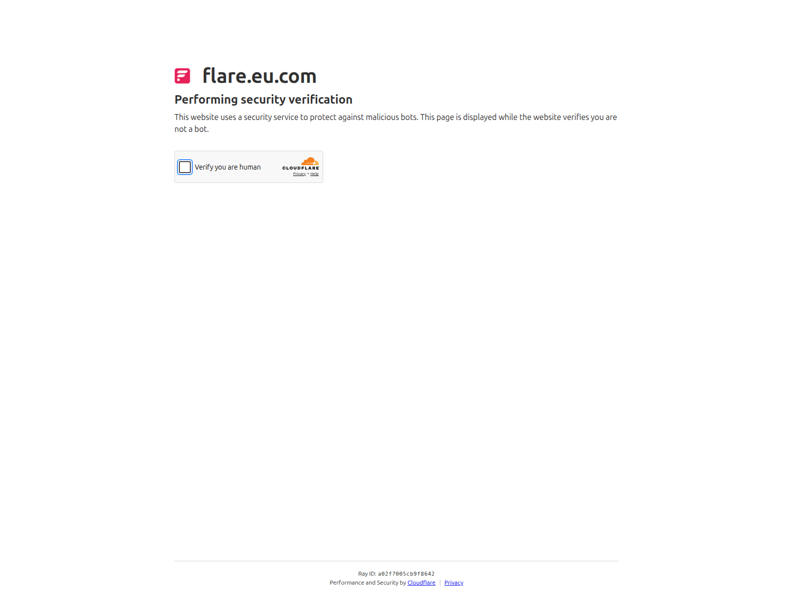Screenshot of flare.eu.com