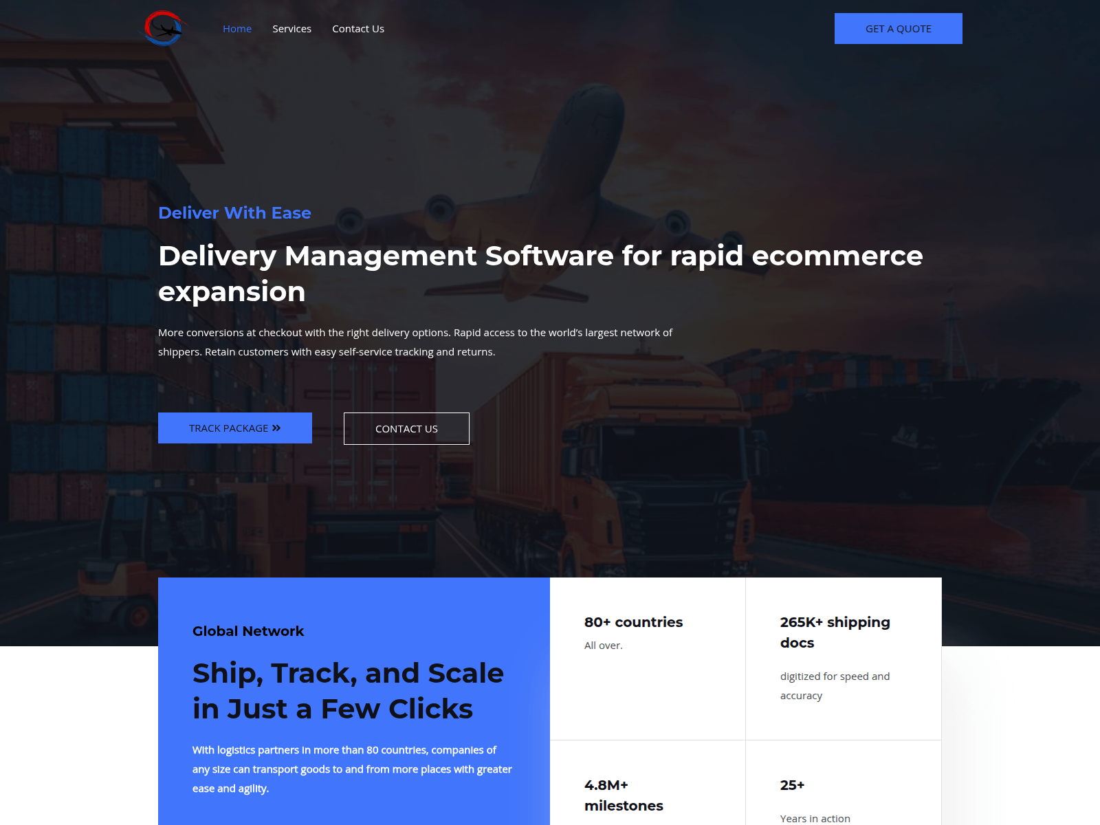 Screenshot of mailandfrieght.com