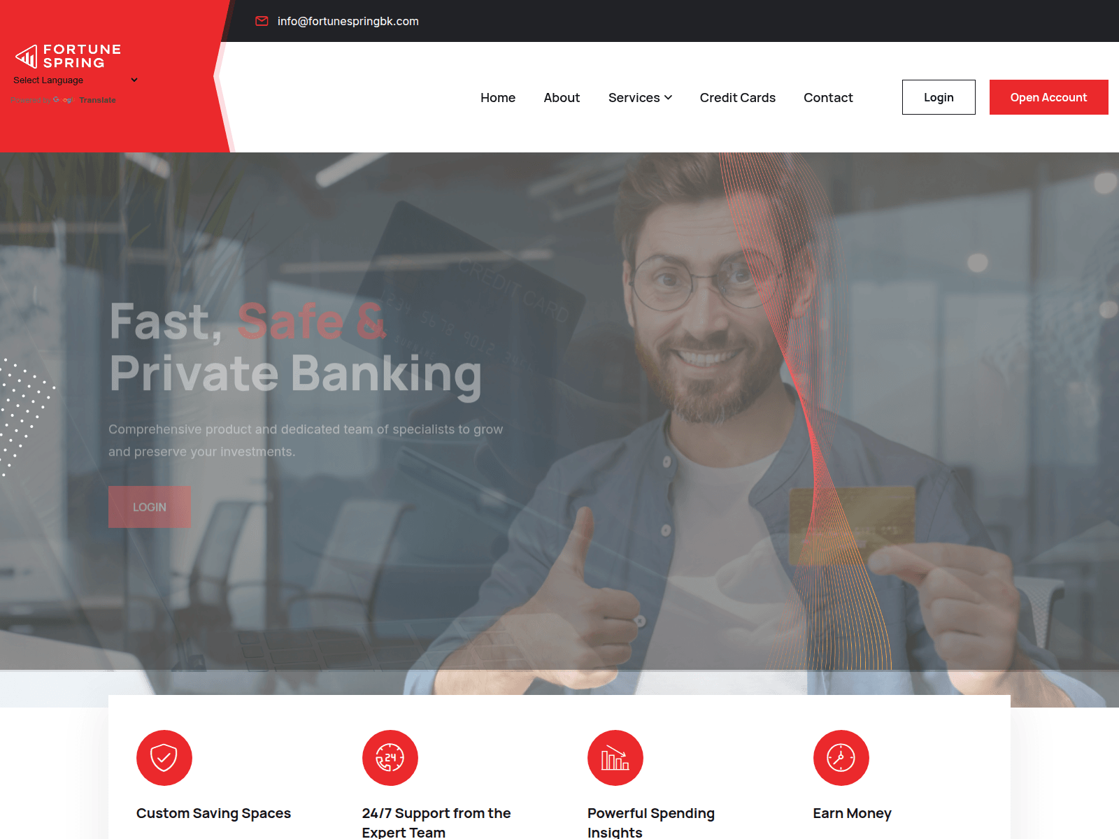 Screenshot of fortunespringbk.com