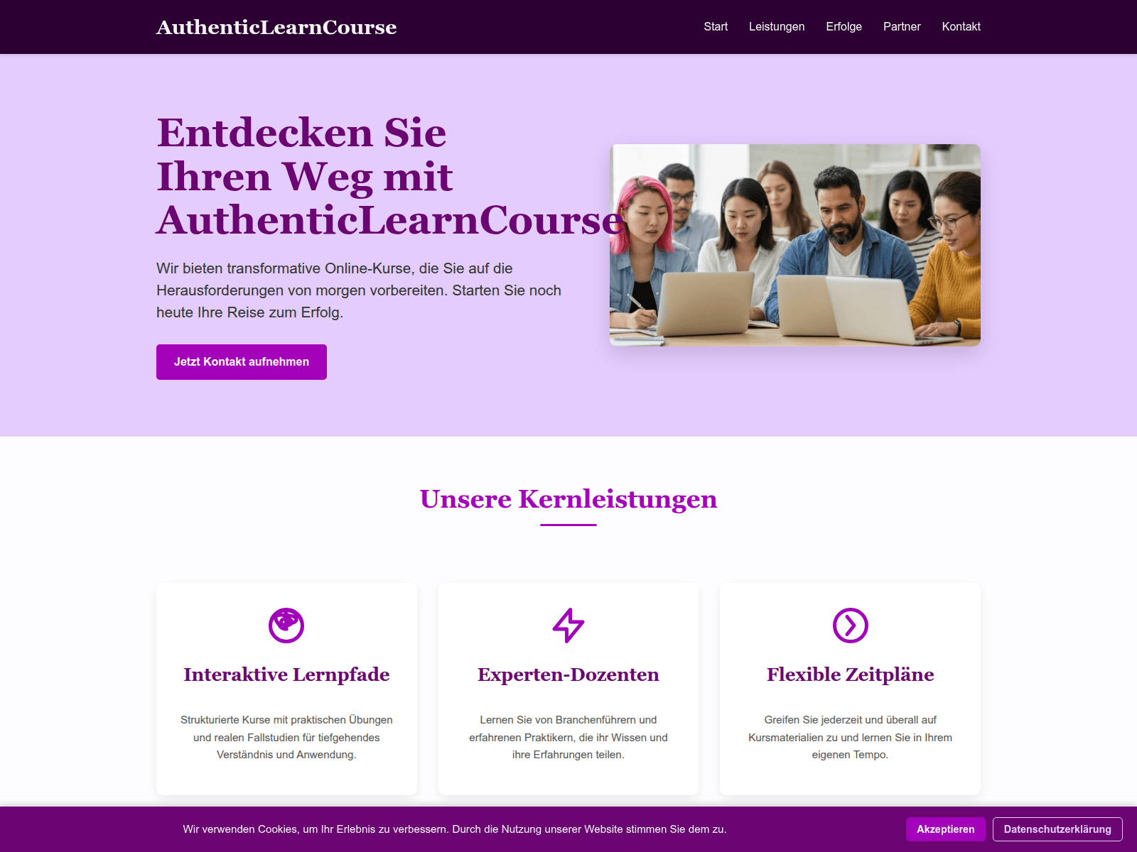 Screenshot of authenticlearncourse.sbs