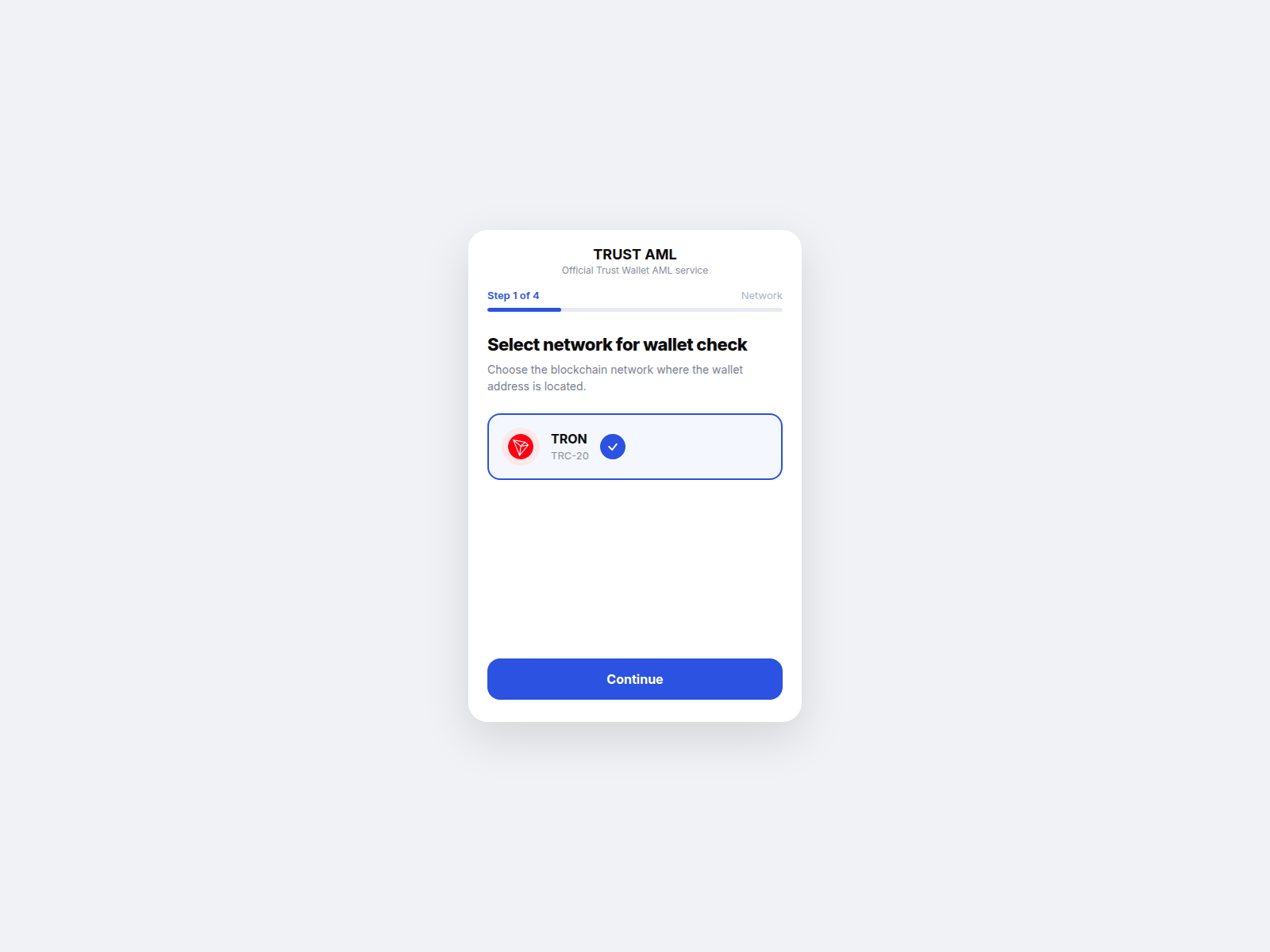 Screenshot of trust-wallet-aml.info