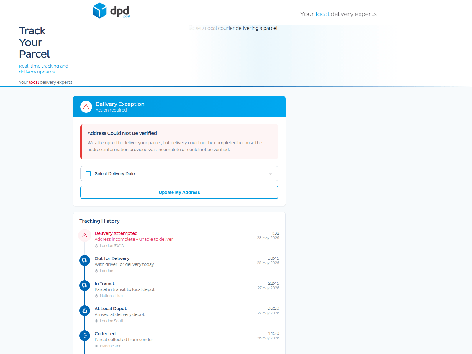 Screenshot of dpd.rqxplmtzvn.cyou