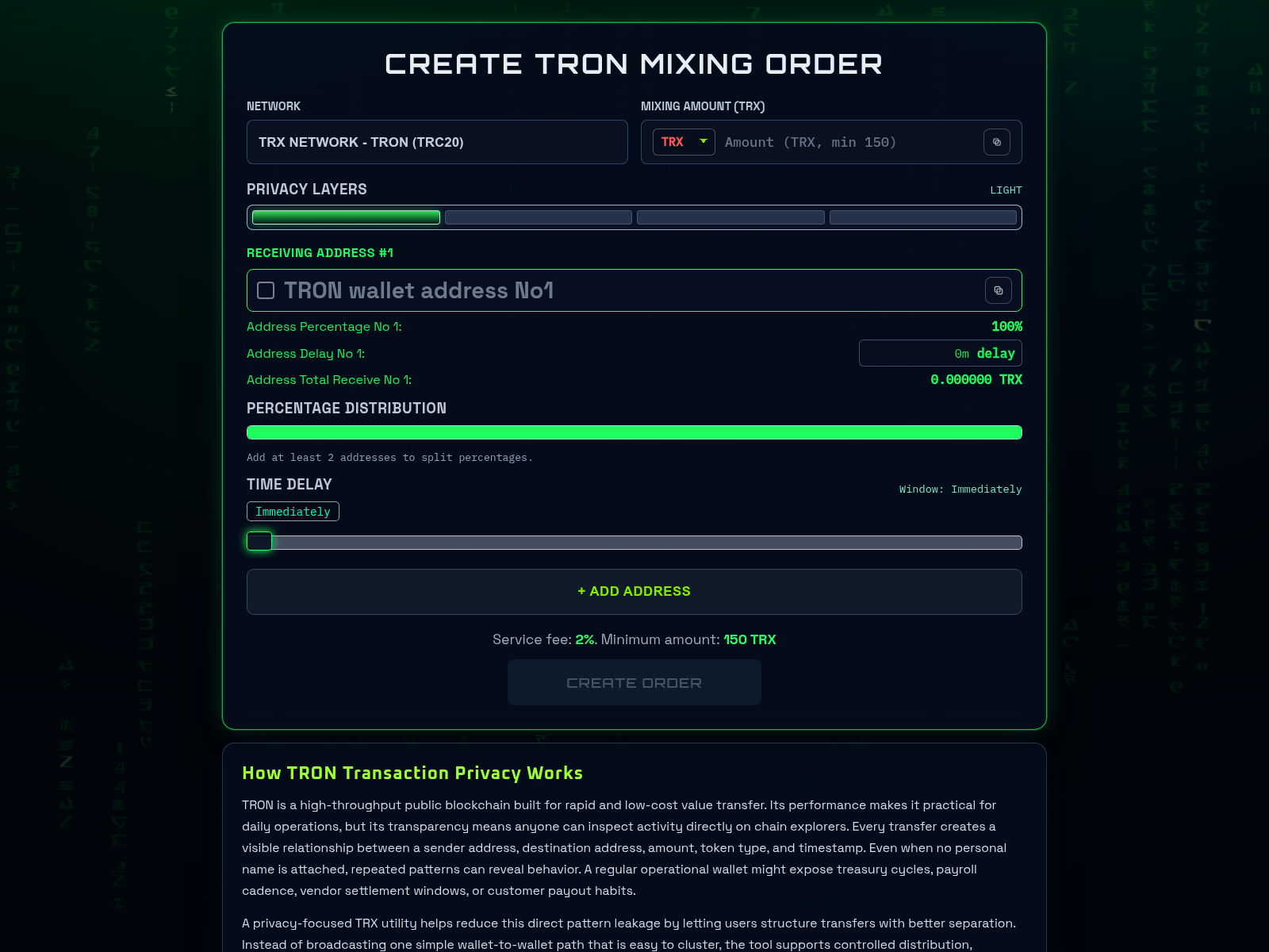 Screenshot of tron-mixer.online