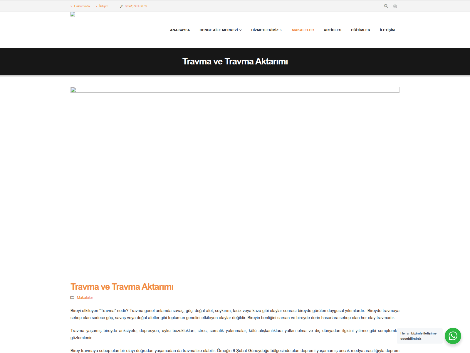Screenshot of dengeailemerkezi.com