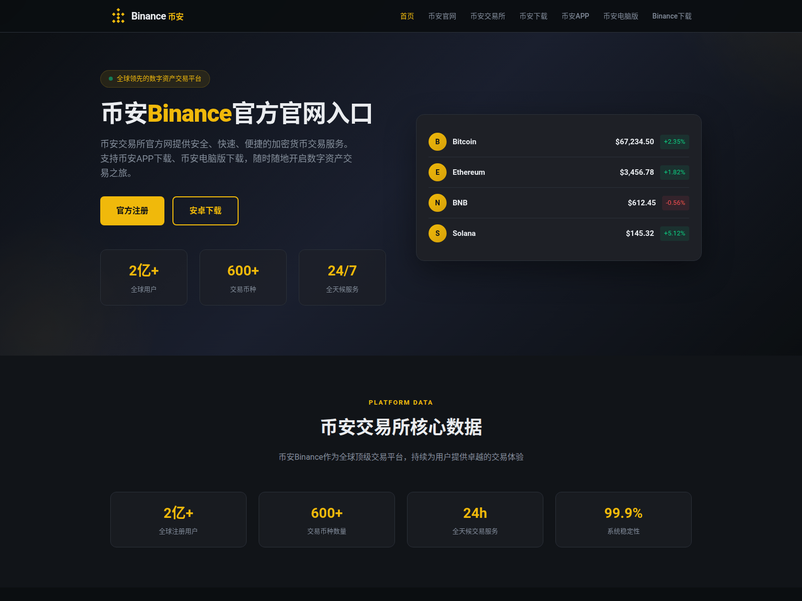 Screenshot of v5-binance.com.cn