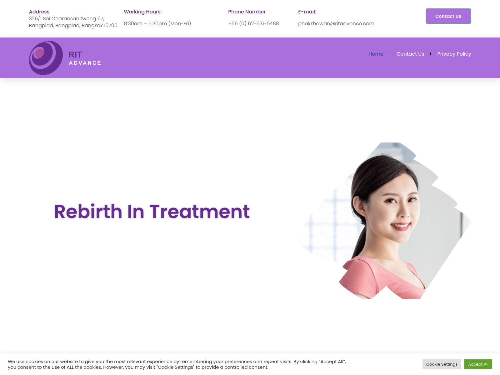 Screenshot of ritadvance.com