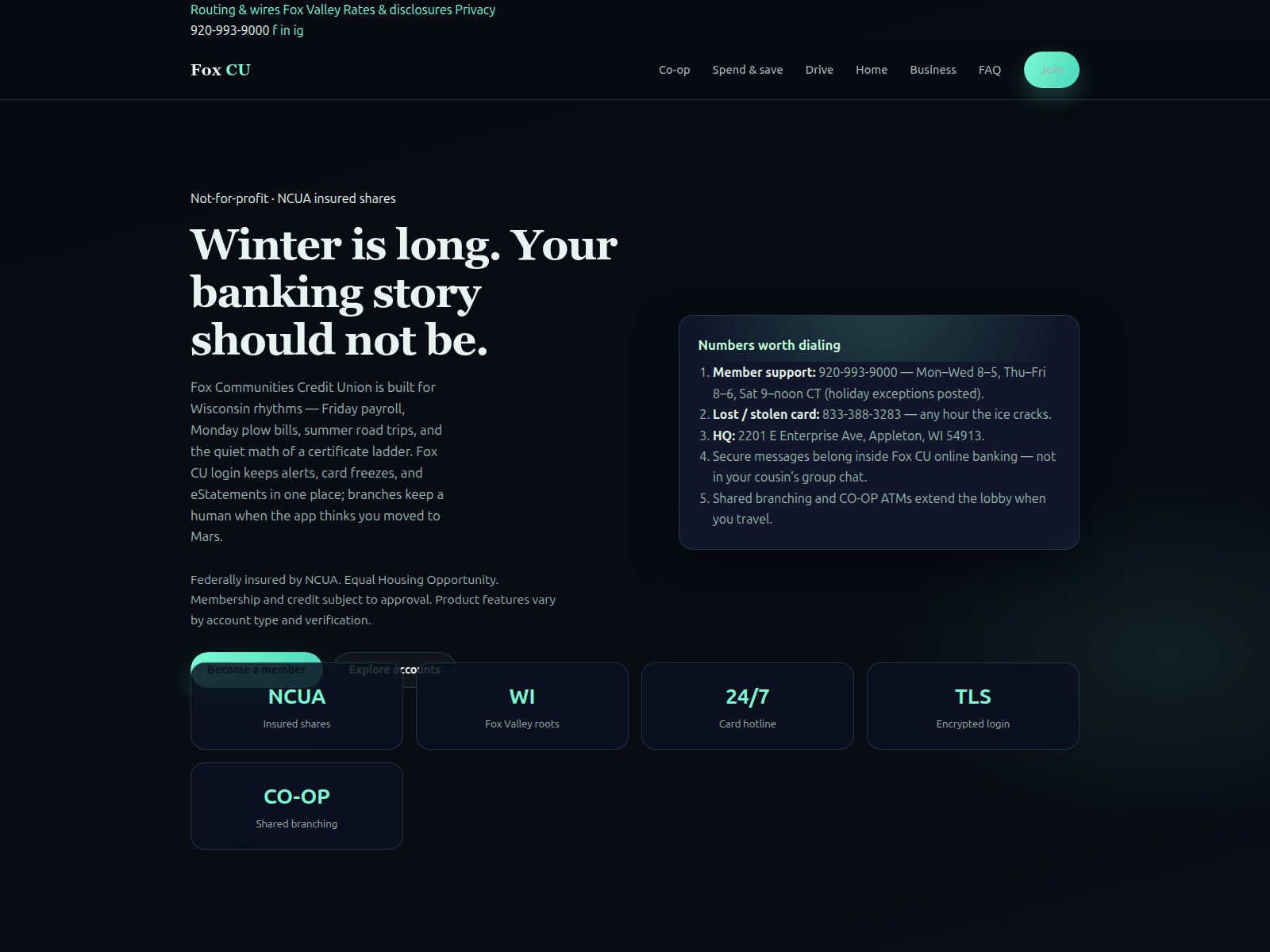 Screenshot of foxcommunitiescu.co.com
