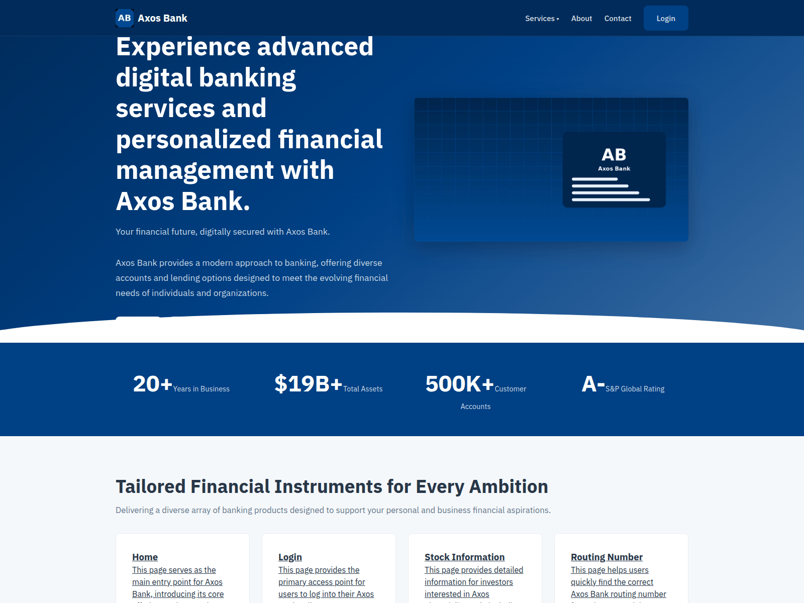 Screenshot of axos.co.com