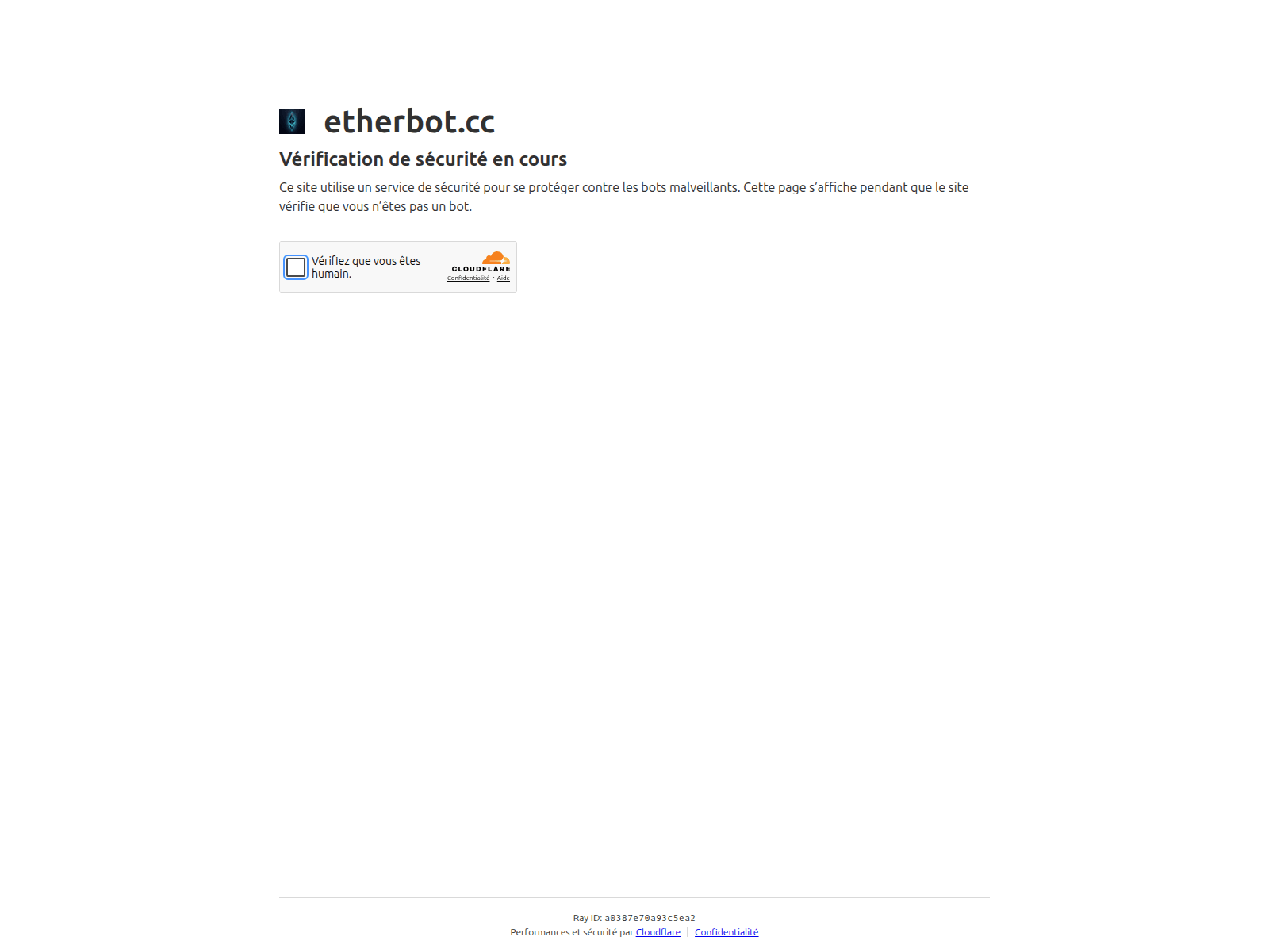 Screenshot of etherbot.cc