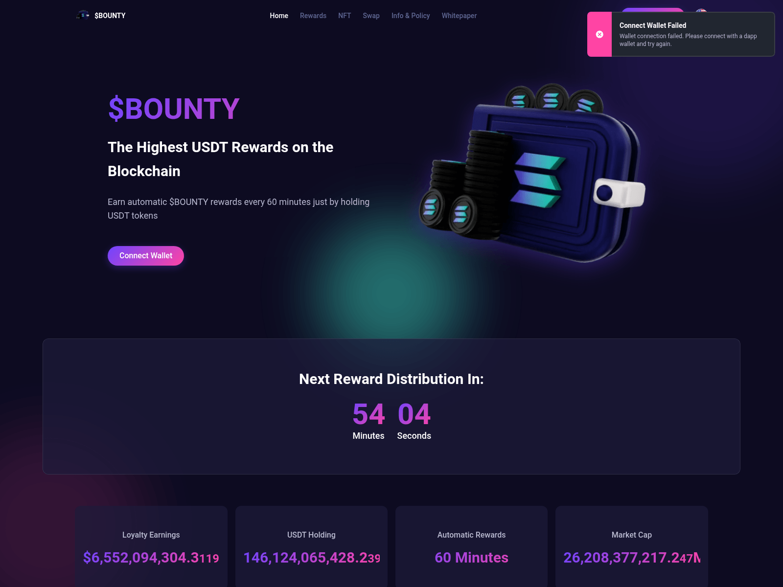 Screenshot of bountyai-arb.com